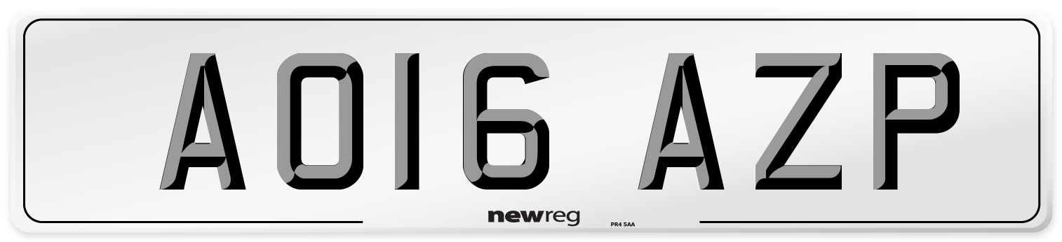 AO16 AZP Number Plate from New Reg